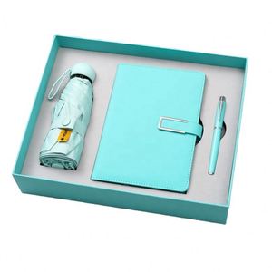 Ensemble cadeau de papeterie de luxe personnalisé A5, carnet rechargeable, stylo, parapluie, tasse isotherme, carnet de notes d'affaires, journal en cuir, boîte cadeau - Product Image 2