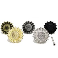 Nouveau meuble armoire tiroir tournesol poignée en alliage de zinc tournesol poignée bouton