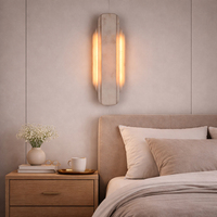 Applique murale LED en marbre naturel, style moderne et minimaliste, luminaire mural en pierre pour intérieur, chambre à coucher, salon, lampe décorative murale, garantie 2 ans