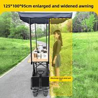 Chariot de voyage pliable en acier de haute qualité pour le camping en plein air avec table et pare-soleil – Vente en gros