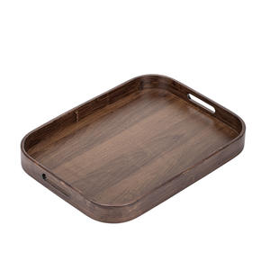 Plateaux en bambou et en bois sur mesure de forme irrégulière, plateaux rectangulaires en bois pour la maison, pour tasses, tasses à thé, gâteaux, etc. - Product Image 1