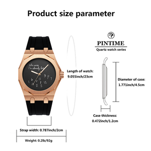 Fabricante de Relojes Personalizados, Proveedor de Relojes de Pulsera Económicos, Relojes de Lujo de Silicona a Prueba de Agua para Hombre, para Quienes se Importan, ya sea que estoy ya tarde - Product Image 2