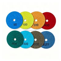 Disques de polissage diamantés secs premium de 4 pouces (100 mm) en matériau abrasif alvéolé pour le meulage du granit, du marbre, du béton et de la pierre