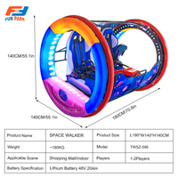 Manèges de parc d'attractions : Voiture électrique pivotante 360° pour deux joueurs, équipement de fête foraine intérieur, modèle Happy Rolling Car en métal