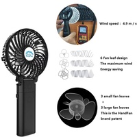 Ventilateur de camping portable d'extérieur 5200 mAh rechargeable, pliable, avec batterie externe pour tentes, pêche et voyages