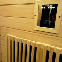 Salle de sauna infrarouge lointain avec panneau de commande intelligent, en bois, à vendre