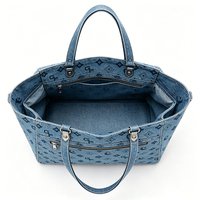 Sac fourre-tout en toile et jean pour femme avec logo personnalisé OEM, grand sac à main de créateur, sac à main décontracté pour tous les jours