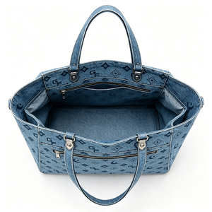 Bolso Tote de Lona y Mezclilla para Mujer con Logotipo Personalizado OEM, Bolso de Mano de Gran Capacidad, Diseño de Diseñador, para Uso Diario Informal - Product Image 6