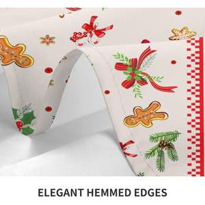 Venta al por mayor de fábrica Mantel de Navidad Decoraciones rectangulares de PVC para cocina Comedor Lavable a prueba de agua para hoteles - Product Image 2