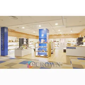 Brand Famous Customized Footwear kiosk Names Display Rack shoe kiosk Interior Design