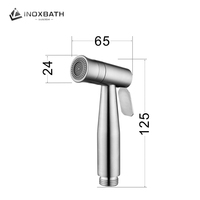 Inoxbath Douchette Bidet Portable en Acier Inoxydable Haute Pression Économe en Eau pour Salle de Bain Shattaf