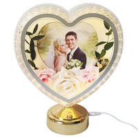 Belle conception LED cadre Photo nouvelle lampe de table LED cadre Photo anniversaire mariage cadeau personnalisé en plastique lampe à LED cadre Photo