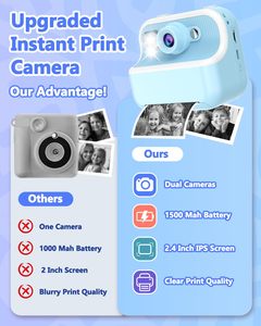 Appareil photo instantané pour enfants M8 à double objectif, prend en charge les cartes SD 32 Go, 48 MP, impression de graffitis, jouets éducatifs pour filles et garçons, cadeau - Product Image 2