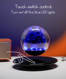 Room Decoration Couples Valentine Gift Magnetic Levitation Floating <b>LED</b> Night Light Forever Eternal Preserved Rose for Birthday - Product Image 6