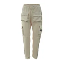 कस्टम Mens चिंतनशील Sweatpants पक्ष धारी बहु-जेब कार्गो पैंट आकस्मिक खेल जॉगर्स Streetwear ट्रैक पैंट