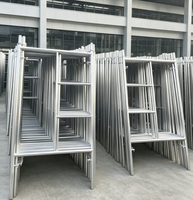 Ensemble d'échafaudages extérieurs en H avec étais transversaux et planches pour entrepôt et atelier – Haute résistance, résistant à la corrosion, pour la construction