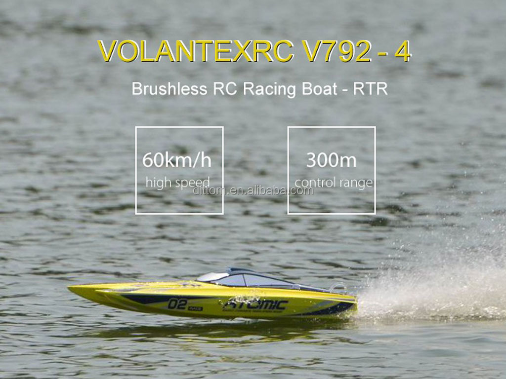 ATOMIC 79204R RCカタマラン 高速ボート ブラシレス 2.4GHz 防水 RTR
