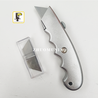 Couteau utilitaire à lame trapézoïdale SK5 en alliage d'aluminium, couteau à découper robuste