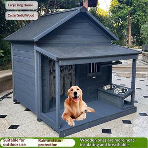 Dış Mekan Köpek Kulübesi Ahşap Kulübe Dört Mevsim Yağmur Geçirmez Güneş Geçirmez Havalandırmalı Yalıtımlı Altın Tüylü Köpek Villası - Product Image 3