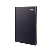 Cuaderno de Notas Foska de Tapa Dura, 60 g/m², 400 Páginas, Papel Negro Liso para Escribir, Tamaño Grande
