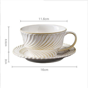 Creative Simple Breakfast Oatmeal Ceramic Mug Retro Exquisite Couple Afternoon Tea <b>Coffee</b> <b>Cup</b> and Plates - Product Image 6