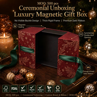 Boîte cadeau de luxe à couvercle magnétique, OEM ODM, en carton 2,8 mm, avec estampage à chaud et gaufrage, pour chocolats d'entreprise et de fêtes BRC