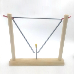 Wooden Stand Suspended Triangle With Mallet For Kids <b>Musical</b> Teaching Aid - Product Image 3