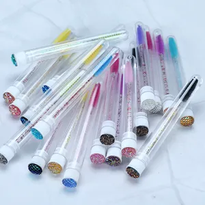 Disposable glitter eyelash mascara brushes empty mascara wands tubes tubes with brush mascara lash wands