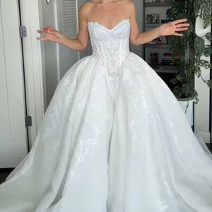 Basque Waist Wedding Dress - Elegant & Durable Design