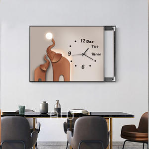 <span class=keywords><strong>Horloge</strong></span> de peinture décorative de restaurant simple moderne boîte de distribution de grande taille boîte de porte électrique occlusion image suspendue - Product Image 6