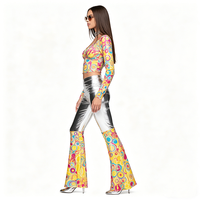 Costume d'inspiration orientale rétro années 70/80, tenue disco hippie pour couples, tenue de scène et de danse, polyester, adulte unisexe