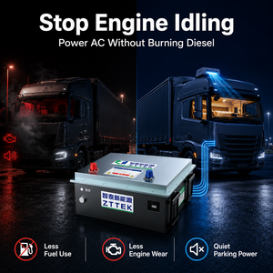 แบตเตอรี่รถบรรทุกอัจฉริยะ 24v/25.6v 324ah 8.29kwh แบบกึ่งแข็ง 6000 รอบ พร้อม GPS/4G สำหรับเครื่องปรับอากาศขณะจอดรถ 2800a สตาร์ท 25.6v 324 - Product Image 2