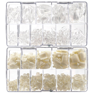 550 faux ongles d'orteils transparents, couleur naturelle, courts, à couverture complète, pour pédicure - Product Image 3