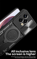 Coque de protection d'appareil photo coulissante pour Honor 600 Pro X9D HONOR 600 Lite 5G avec support rotatif à 360° et protection arrière Honor X6D