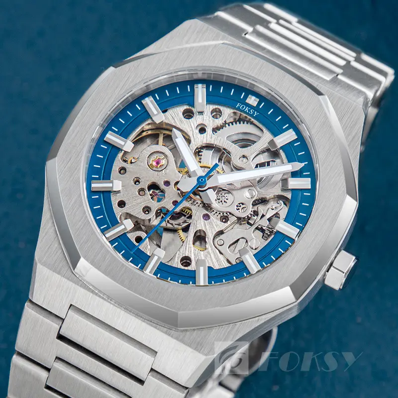 Custom Brand Stainless Steel Luxury Wrist Automatic Movement Mechanical Watch for Men