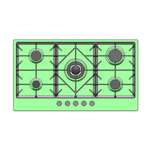 Estufa de <span class=keywords><strong>gas</strong></span> de acero inoxidable, dispositivo de seguridad de hierro fundido de 5 quemadores, estufa de <span class=keywords><strong>cocina</strong></span> de <span class=keywords><strong>gas</strong></span>, estufa integrada al por mayor en todo el mundo - Product Image 4