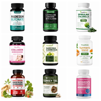 Comprimés de mélange d'algues Spiruline & Chlorelle 500mg par comprimé, flacon de 60 comprimés, complément alimentaire à base de plantes