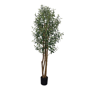 4/5/6/7FT 120/150/180/210CM hojas de seda decorativas para el hogar tronco de madera <span class=keywords><strong>Real</strong></span> casa falsa planta olivo ornamental <span class=keywords><strong>Artificial</strong></span> barato - Product Image 2