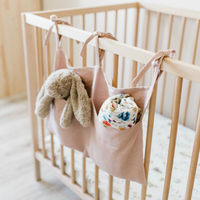 Nouveau sac de rangement en lin à double compartiment 2026, multifonctionnel pour couches, serviettes et jouets de dentition, idéal pour la maison