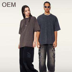 High Quality Custom Oversized Blank Men 100% Cotton Tshirt Print Vintage Organic Cotton T Shirts Wholesale <b>Acid</b> <b>Wash</b> t Shirt - Product Image 1