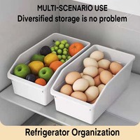 Boîte de rangement pour réfrigérateur en PP de qualité alimentaire, tiroir pliable multifonction pour congélateur, boissons, fruits, œufs, légumes