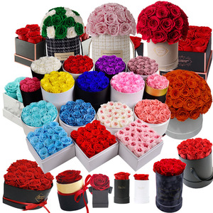 Wholesale Real Roses That Last Over A Year Lasting Eternal Preserved Roses in a Box for Christmas Decoration Supplies