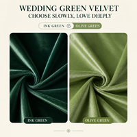 Rideau de fond de scène de mariage en velours vert émeraude de luxe, tissu épais et doux pour la décoration de scène d'événements et de fêtes