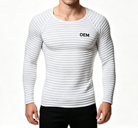Pull décontracté à col rond et manches longues pour homme, coupe ajustée, motif écossais, design OEM, en polyester et coton teint en fil de 240 grammes