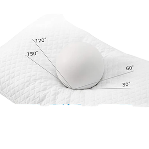 หมอนแคมป์ปิ้งสำหรับโรงแรมกลางแจ้งแบบกำหนดเอง พร้อมเมมโมรี่โฟมบดละเอียด ลายเรียบ 200TC ไส้ใยนีค โลโก้ - Product Image 2