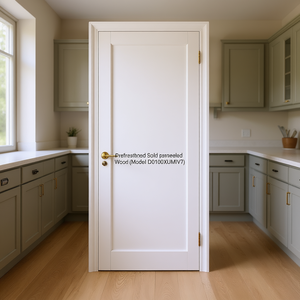 Porte de garde-manger en bois massif préfini avec panneaux, 18x80, portes de grange françaises intérieures, modèle D0100XUMIV7 - Product Image 2