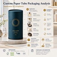 Emballage en tube de papier rigide jetable sur mesure, boîte cylindrique de luxe pour parfum, huile essentielle, cadeau, fabrication OEM, vente en gros