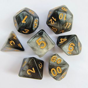 Juego de Dados Poliédricos de Resina con Diseño de Ojo de Dragón, 7 Piezas, Bicolor, con Bordes Afilados, para Juegos de Dungeons and Dragons - Product Image 6