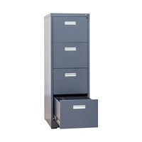 Classeur vertical moderne en métal à 4 tiroirs Classeur de meubles de bureau avec serrure mobile pour la maison, l'hôtel et l'école.