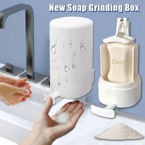 Adjustable Wall-Mounted <b>Soap</b> Grinder Waterproof Refillable Dispenser for Bathroom & Kitchen <b>Set</b> for Convenient Daily Use - Product Image 3